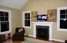 Pomysłowy sposób na ukrycie TV w salonie