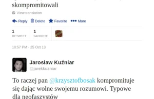 Jarosław Kuźniar do Krzysztofa Bosaka: "Zachowanie typowe dla neofaszystów"