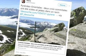 Krzyże zrzucone ze szczytów w Pirenejach. Postawili je komandosi