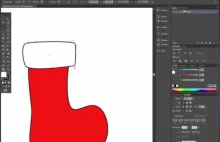 Christmas sock in 2 minutes - Very easy Adobe Illustrator tutorial - Par...