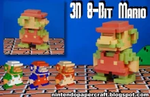 8-bitowy bitowy papercraft Mario