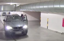 Ukradli samochód z garażu w Krakowie - nagranie z monitoringu