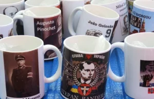 Mengele, Bandera, Moravec i inni zbrodniarze na kubkach sprzedawanych k. Ostrawy