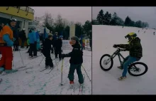 Wykopowicz yellowboxpl zjeżdza po stoku pełnym dzieci na rowerze