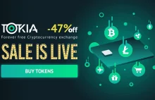 TOKIA nowy portal wymiany kryptowalut - BONUS 47%