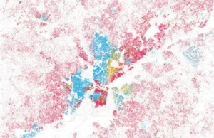 Etniczne i rasowe mapy miast USA