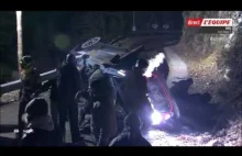 WRC Rallye Monte-Carlo 2017 OS 1 wypadek z udziałem kibica