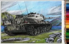 Już jest następny czołg! tym razem rysuje Leopard 1 :)
