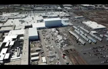 Tesla Factory Drone Flyover 4k