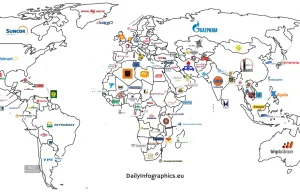 Największe firmy w poszczególnych krajach świata [Mapa]