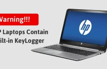 Wbudowany keylogger w laptopach HP