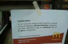 Afroamerykanie muszą płacić więcej w McDonald's