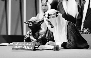 Arabia Saudyjska wydała książkę do historii z zdjęciem króla i Yodą z GW