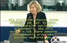 Krisztina Morvai w Parlamencie Europejskim. (polskie napisy)