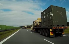 Amerykański transport wojskowy na autostradzie A2