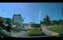 Zderzenie ciągnika siodłowego z motocyklistą