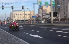 Mikołaje na motocyklach na Wzgórzu