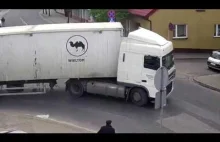 Potrącenie przez ciężarówkę Pajęczno 9 maj 2017