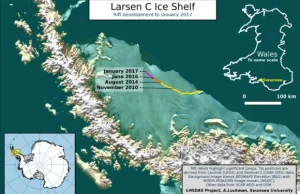Od Antarktydy wkrótce może oddzielić się ogromna góra lodowa