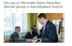 Radosław Sikorski głosował w Samoklęskach Dużych