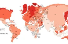 Tak wyglądałby świat, gdyby o wielkości krajów decydowała liczba internautów