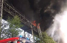 Pożar taśmociągu w hucie został ugaszony. Zobacz zdjęcia z akcji gaśniczej