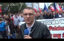 Przemysław Wipler na manifestacji "Stop islamizacji Polski"