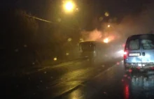 Pożar autobusu miejskiego w Katowicach. Zobacz film!