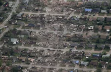 Krajobraz zniszczeń po przejściu tornada w Moore