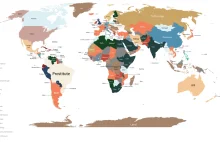 Mapy pokazujące najczęstsze wyszukiwana Google w krajach na świecie