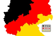 Niemcy podzielone na trzy równe części pod względem populacji