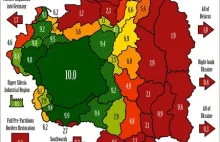 Dziwna mapa granic Polski
