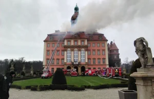 Wybuchł pożar w zamku Książ