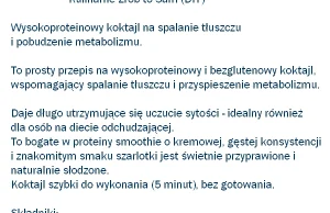 Spalacz Tłuszczu i Przyspieszacz Metabolizm, prosty przepis kulinarny na koktajl