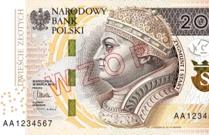 Nowe banknoty o nominale 200 zł w obiegu od 2016 roku. Będzie też banknot...