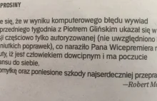Robert Mazurek przeprasza ministra Piotra Glińskiego za "poniesione szkody"