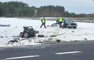 Subaru rozerwane na kawałki. 24-latka zabrana helikopterem. Sprawca uciekł...