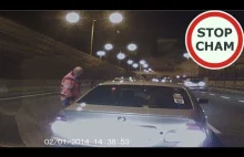 Pirat w BMW i niebezpieczne zatrzymanie na drodze szybkiego ruchu