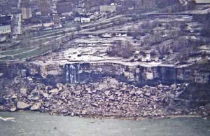 Wodospad Niagara ... bez wody, zdjecia z roku 1969