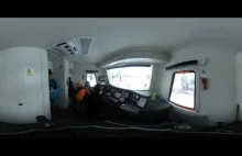 Z kamerą w kabinie maszynisty - materiał nagrany w 360 stopniach