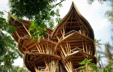 Bambusowe domy w Indonezji