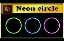 Neon circle - Adobe Illustrator tutorial - blend