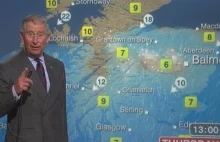 Książe Karol zaskakuje telewidzów w Szkocji prezentując prognozę pogody
