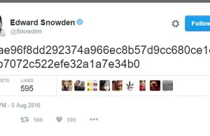 Edward Snowden właśnie opublikował ten kod na swoim twitterze po czym go usunął