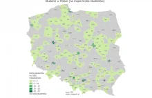 Studenci w Polsce na jednej mapie