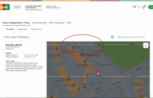 mBank używa developerskiej licencji na mapy