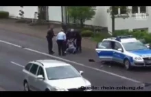 Niemiecka policja w akcji. 27 latek pobity przez policję.