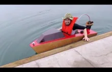 Mini łódź motorowa - pierwsze uruchomienie