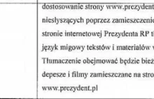 Kancelaria Prezydenta tłumaczyła.. teksty na język migowy!