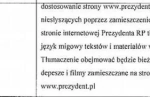 Kancelaria Prezydenta tłumaczyła.. teksty na język migowy!